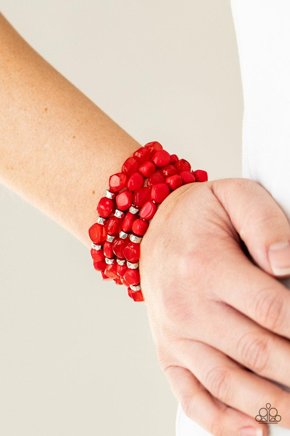 Paparazzi Accessories - Nice GLOWING! - Red Bracelets