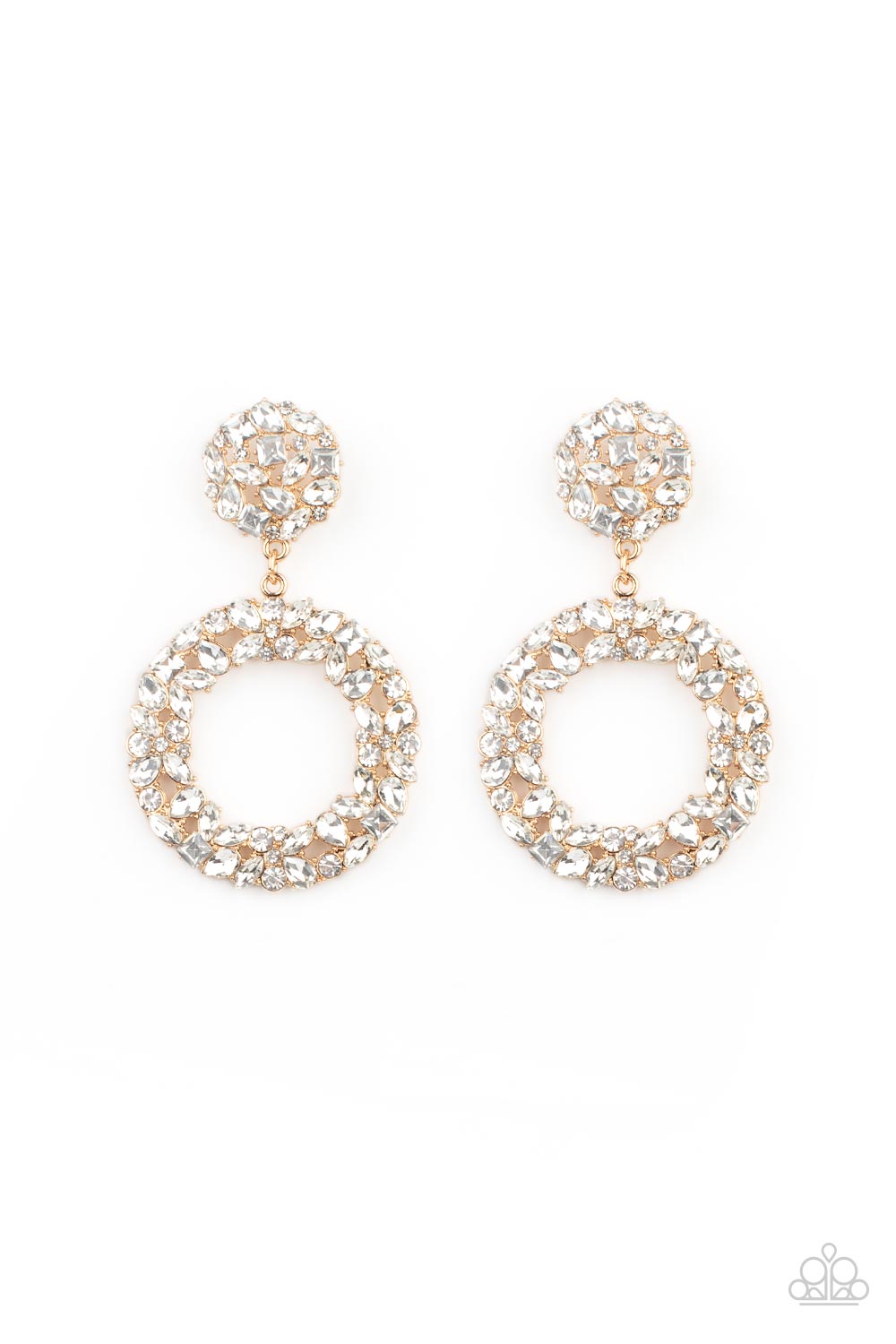 Paparazzi Accessories - Party Ensemble - Gold Earrings