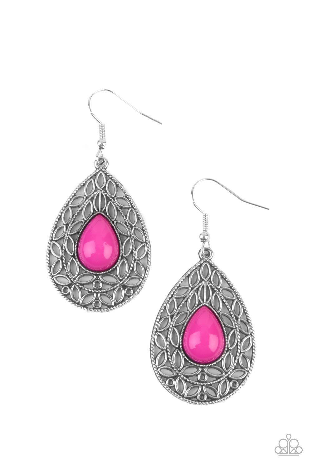 Paparazzi Accessories - Fanciful Droplets - Pink Earrings