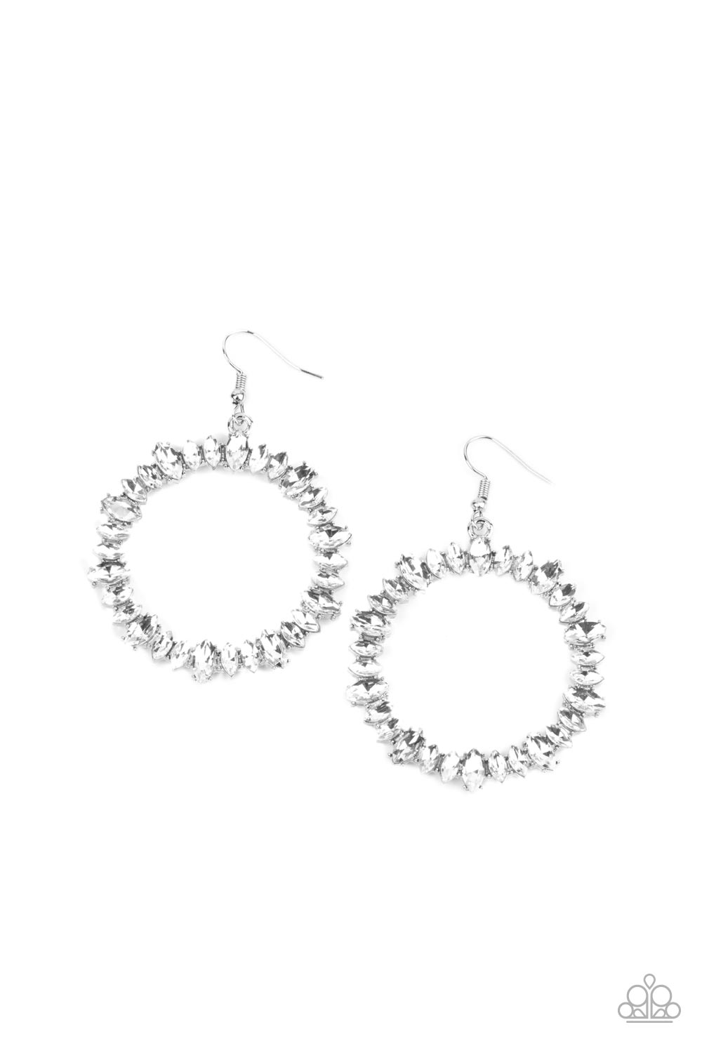 Paparazzi Accessories - Glowing Reviews - White Earrings