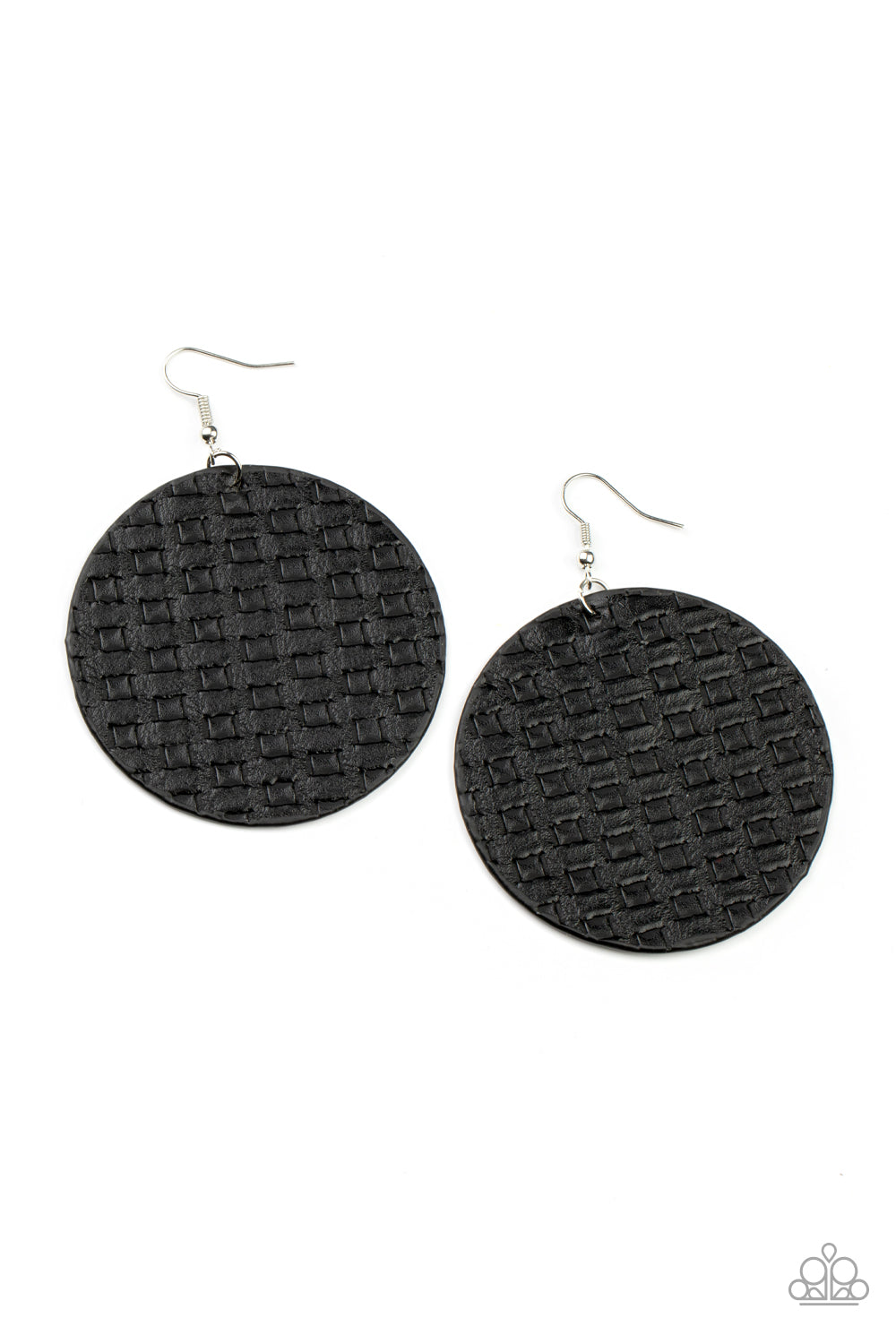 Paparazzi Accessories - WEAVE Me Out Of It - Black Earrings