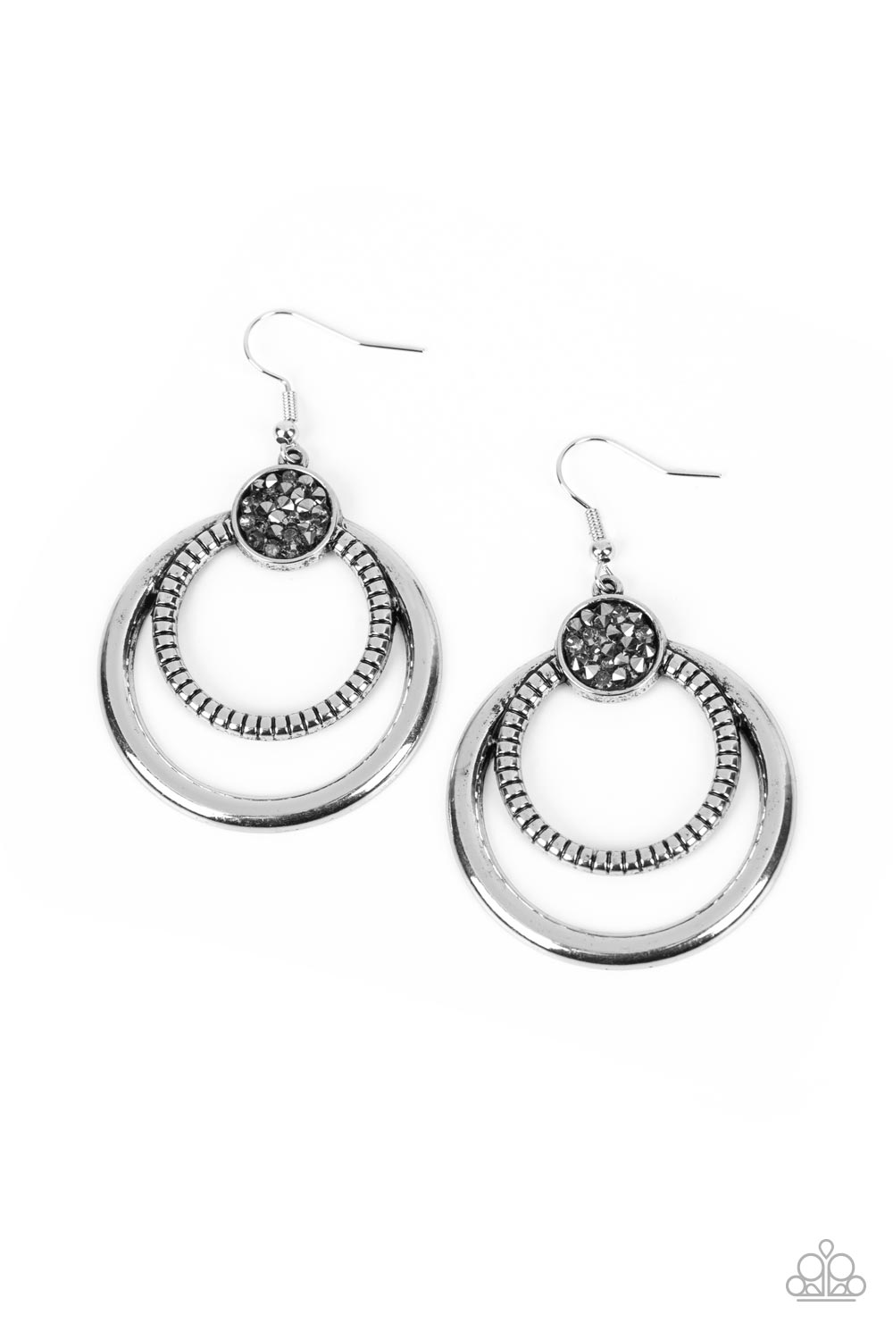 Paparazzi Accessories - Spun Out Opulence - Silver Earrings