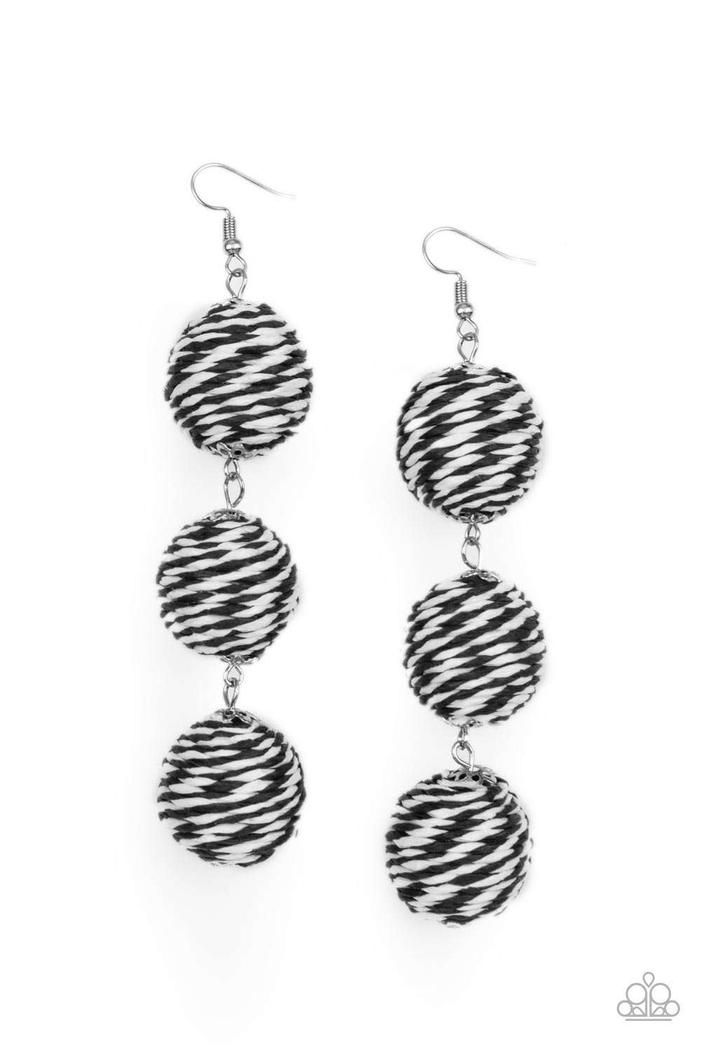 Paparazzi Accessories - Laguna Lanterns - Black Earrings