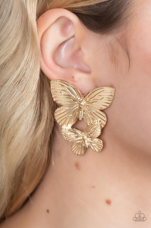 Paparazzi Accessories - Blushing Butterflies - Gold