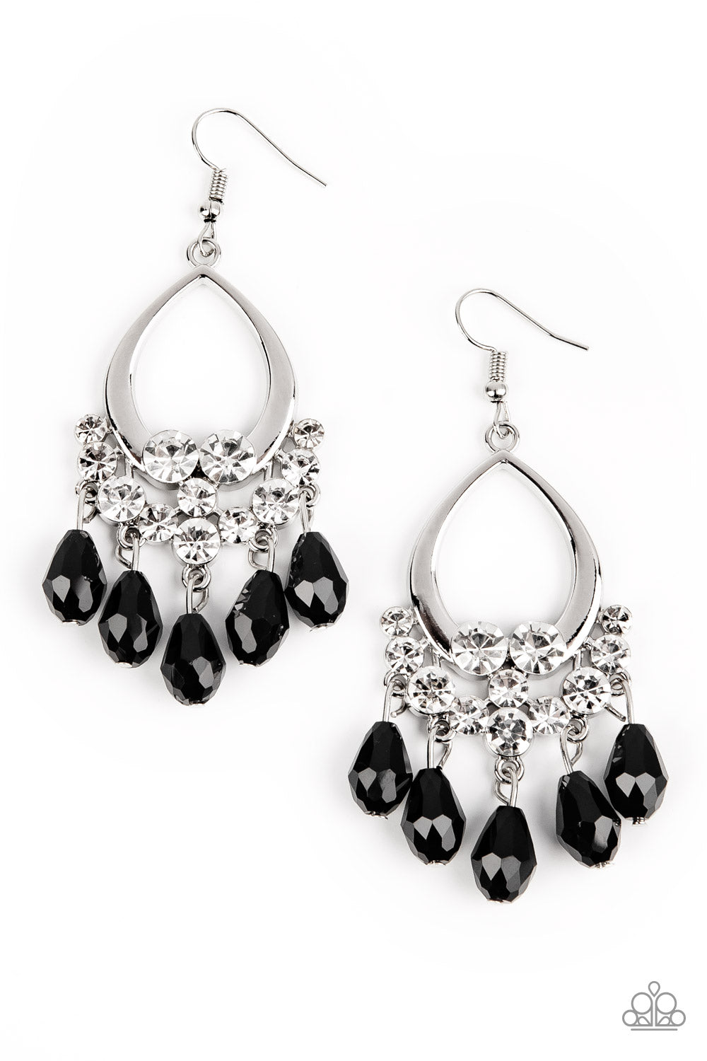 Paparazzi Accessories - Famous Fashionista - Black Earrings