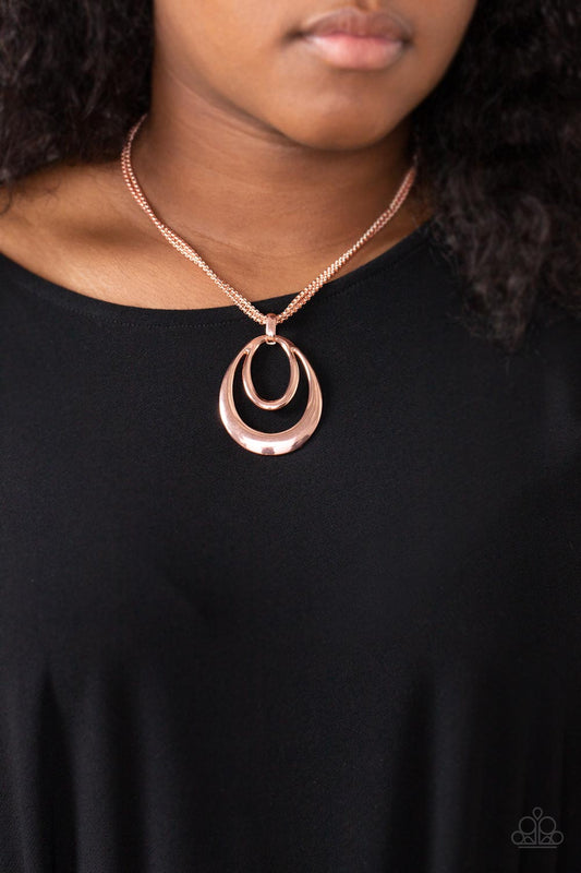 Paparazzi Accessories - Suburban Storm - Copper Necklaces