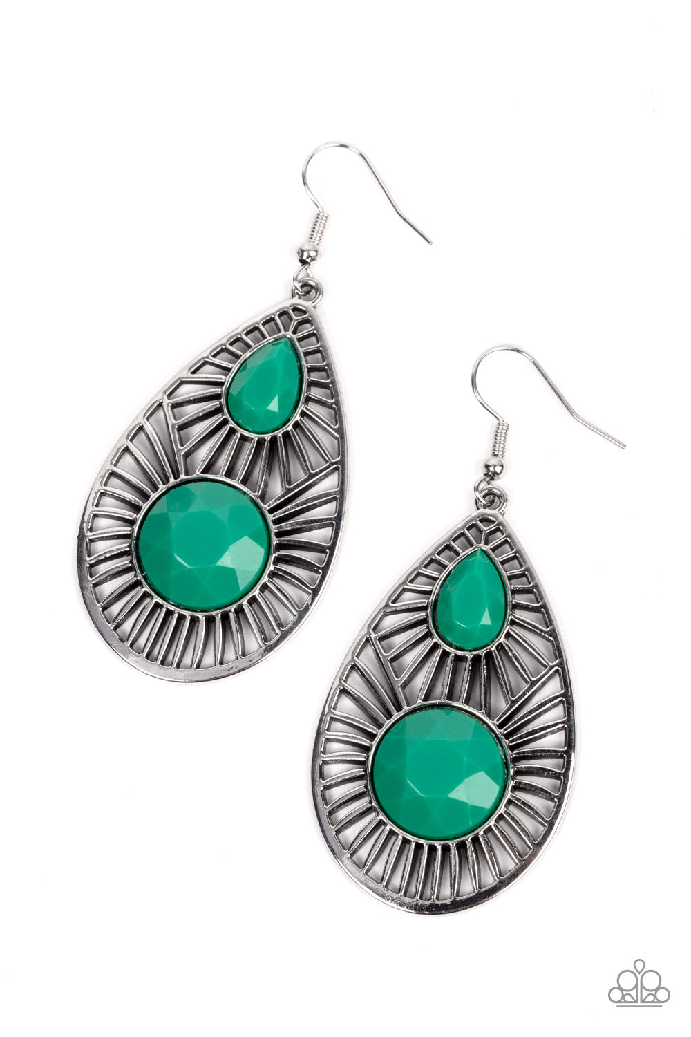 Paparazzi Accessories - Prima Donna Diva - Green Earrings