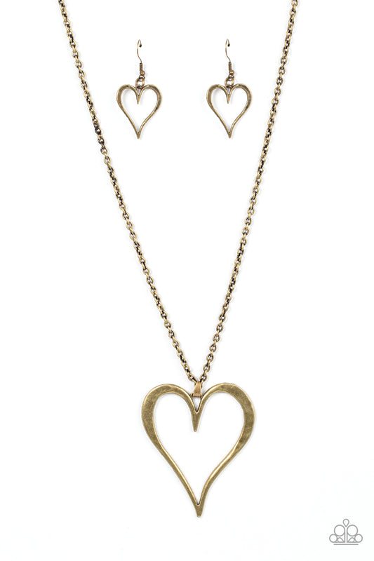 Paparazzi Accessories - Hopelessly In Love - Brass