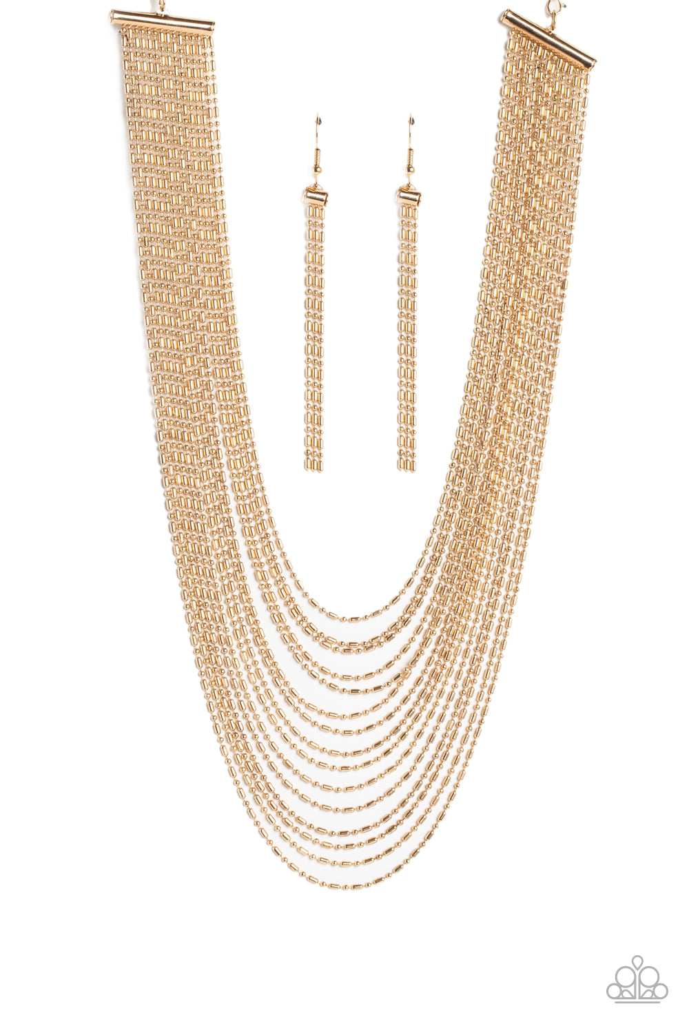 Paparazzi Accessories - Cascading Chains - Gold